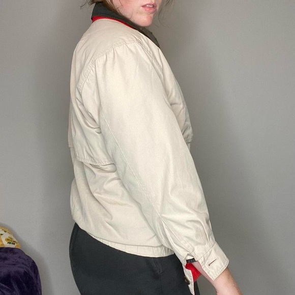 Vintage London Fog Tan Zip Up Red Accent Jacket, Size M. - Picture 2 of 4